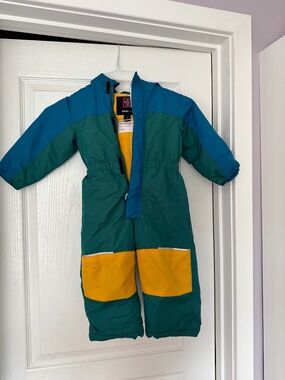 Swiss Tech Toddler Snowsuit | 2T | Waterproof Winter Suit | Green Yellow
